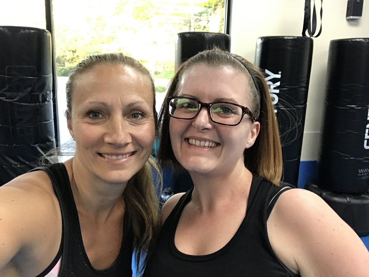 Selfie of Two of Journey Fitness Kickboxing's favorite Kickboxers Two of Journey Fitness Kickboxing's favorite Kickboxers
